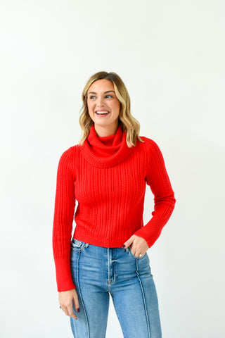 Red-y To Cuddle Turtleneck Sweater