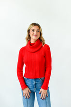 Load image into Gallery viewer, Red-y To Cuddle Turtleneck Sweater
