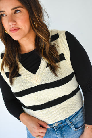 Striped Attire Sweater Vest