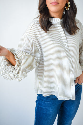 Striped Button Me Up Blouse