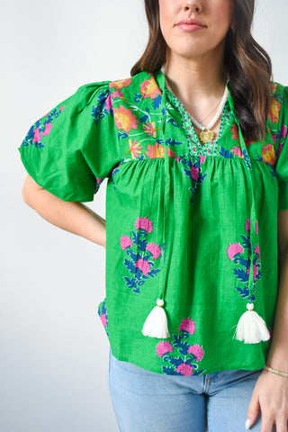 Go Green Puff Sleeve Top