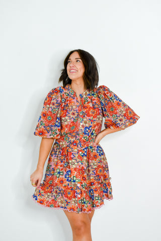 Hooked On Blooms Floral Dress