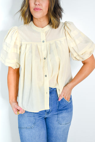 Stay Neutral Button Up Top