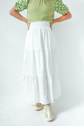 Tiers Of Joy Smock Waist Maxi Skirt