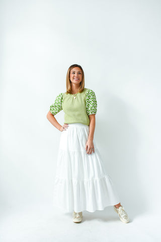 Tiers Of Joy Smock Waist Maxi Skirt