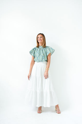 Tiers Of Joy Smock Waist Maxi Skirt