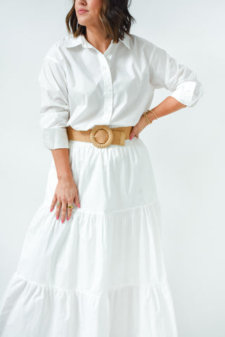 Tiers Of Joy Smock Waist Maxi Skirt