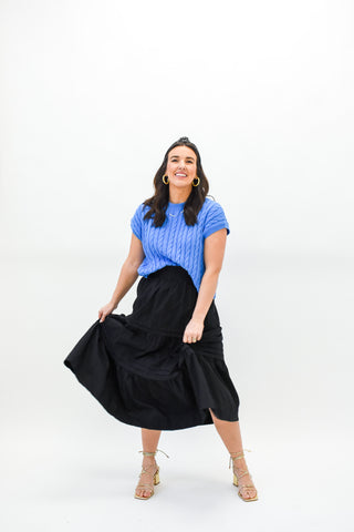 Raise Your Game Tiered Maxi Skirt