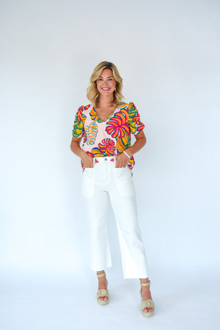 Taylor St. Tropez Print Top