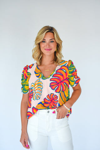 Taylor St. Tropez Print Top