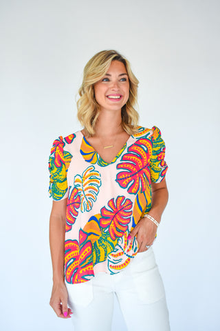 Taylor St. Tropez Print Top