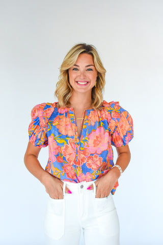 Feeling Flirty Floral Print Top