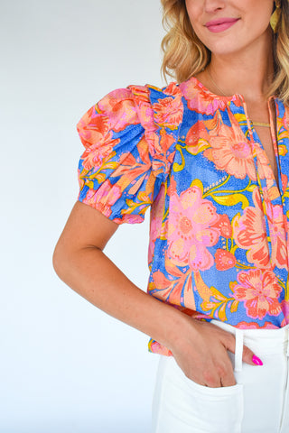 Feeling Flirty Floral Print Top