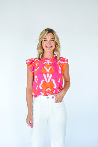 Summer Sunday Printed Top