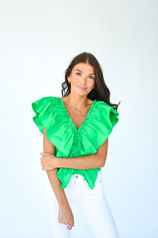 Ruffle Ready Poplin Top