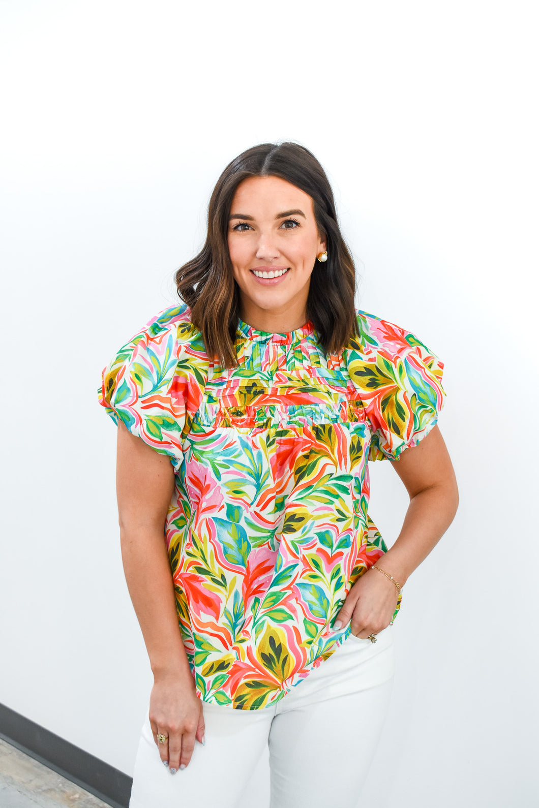 Sunny Side Floral Print Top