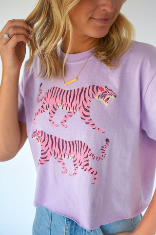 Tigers Vintage Graphic Crop Top