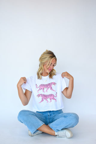 Tigers Vintage Graphic Crop Top