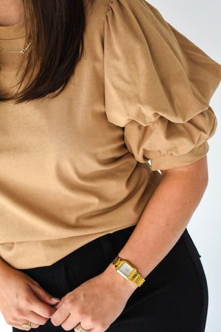 Ready For Excellence Bubble Sleeve Top