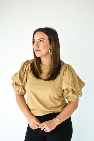 Ready For Excellence Bubble Sleeve Top