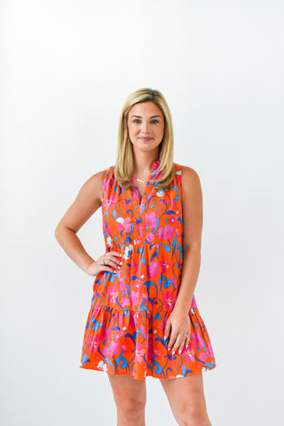 Baila Floral Shift Mini Dress