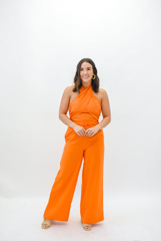 Tangerine Twist Wide Leg Pants