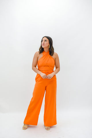 Tangerine Twist Wide Leg Pants