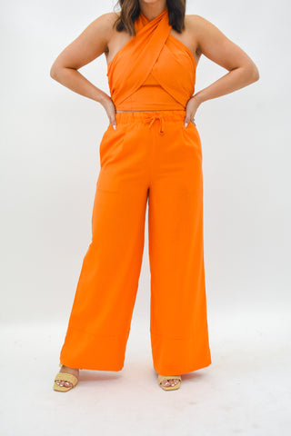 Tangerine Twist Wide Leg Pants