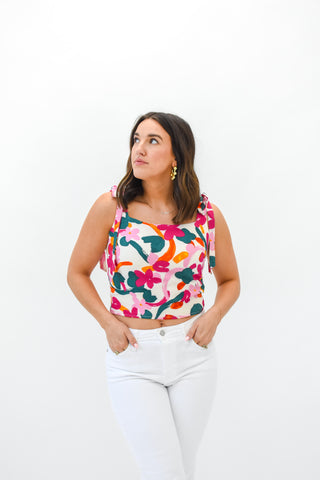 Monet Mojito Floral Top