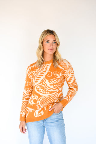 Wild Sunsets Printed Sweater