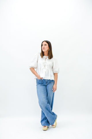 Nori Front Pocket Wide Leg Jeans