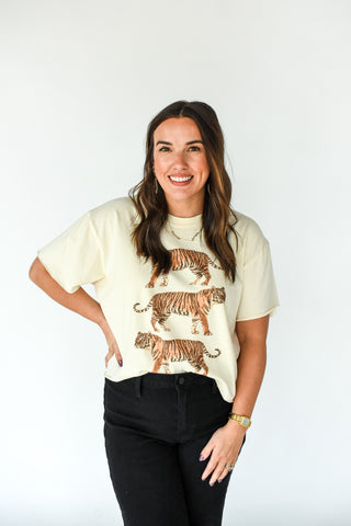 Tigers Vintage Graphic Crop Top