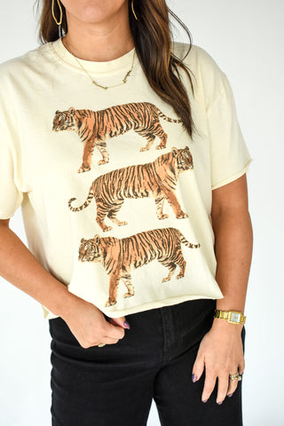 Tigers Vintage Graphic Crop Top