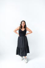 Load image into Gallery viewer, Knit Bodice Goddess Tiered Midi Dress
