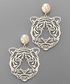 Tiger Filigree Drop Earrings