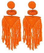 Inverted Triangle Tassel Earrings