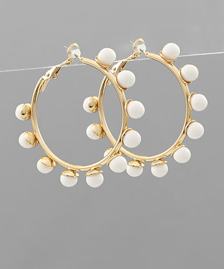 Color Ball Trimmed Hoops