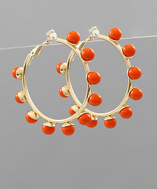 Color Ball Trimmed Hoops