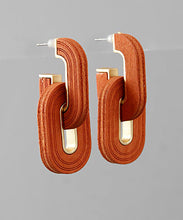 Load image into Gallery viewer, Thick Wood Link Earrings
