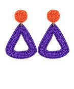 Collegiate Colored Beaded Earrings