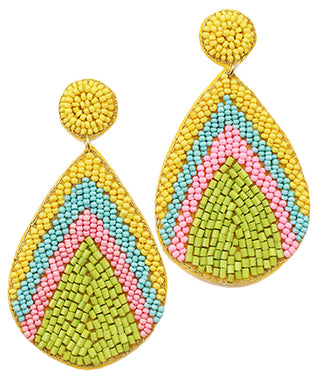 Beaded Teardrop Earrings