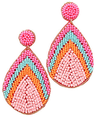 Beaded Teardrop Earrings