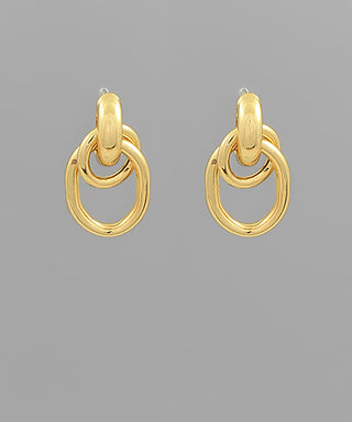 2 Circles Door Knocker Earrings