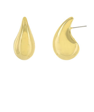 Brass Teardrop Hoops