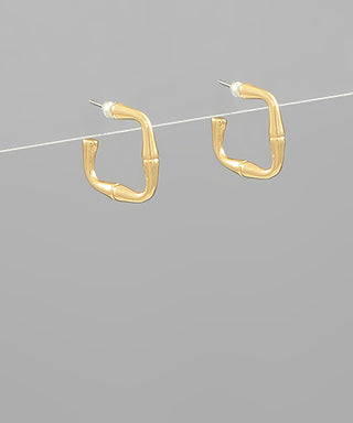 Texture Open Square Hoops