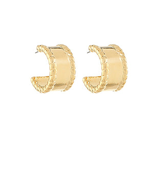 Wide w/Accented Trim Open Hoops