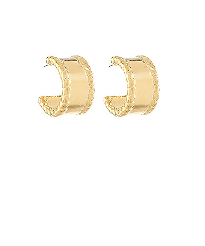 Wide w/Accented Trim Open Hoops