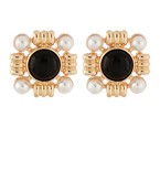 Load image into Gallery viewer, Stone And Pearl Earrings
