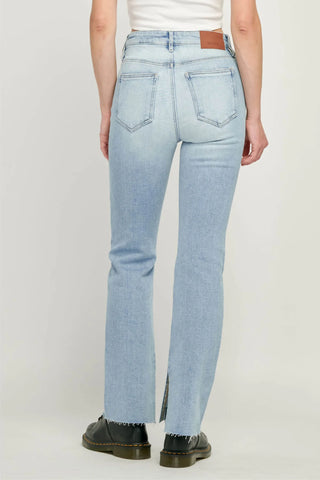 Ryan High Rise Bootcut Jeans with Slit