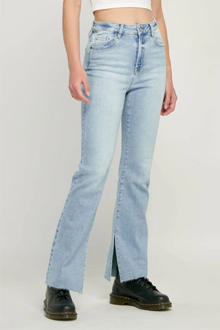 Ryan High Rise Bootcut Jeans with Slit